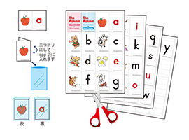 フォニックスアルファベットカード<br>picture&alphabet