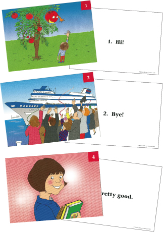 子どもの生活に密着した96の基本表現のイラストを教室用ピクチャーカードにしました Mpi松香フォニックス